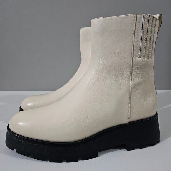 NEW Vince Camuto Neframes Ankle Boot Women 10 Cream Leather Chunky Sole Platform - Picture 16 of 16